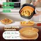 Air Fryer Liners Disposable  150pcs Parchment Paper 8  8 square  Unbleached