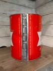 Vintage Shell 1 Gallon X-100 Motor Oil Can Advertising Metal Auto Decor Empty