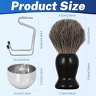 Debetool Pure Badger Hair Shaving Brush And Bowl Black