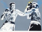 Mr brainwash Legend 2009 Muhammad Ali Mixed Media  12 15 Gray Hand Signed Framed