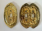 1966 American Tack Hardware Co Metal 2 Ornate Switch Plate Covers 35t   35tt Mcm