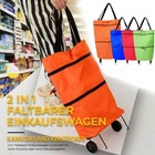 2 In1 Women Foldable Shopping Cart Bag Portable Shopping Trolley Bag With Wheels