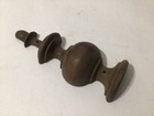 4 Vintage Turned Half Round Walnut Decorative Accent Wood Pieces