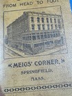 1898 Unused Meigs   Co  Memorandum Booklet Springfield  Ma  Fire Alarm Directory