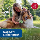 Pet Safari Dog Soft Slicker Brush - Dog Grooming Brush For Shedding - For Dogs W