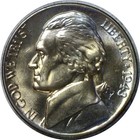 1943-d 5c Jefferson Silver War Nickel Uncirculated