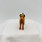 Hand Carved Wood Folk Art Mini Airedale Terrier Dog Figurine 2 Inch Vintage