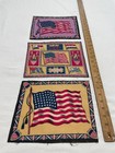 Vtg  1900-1910 United States Felt Flags  3 - American Tobacco Co - 48 Star-15x10
