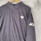 Bad Birdie Quarter Zip Mens 2xl Black Topo Print Performance Golf Pullover Read