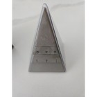 4-d Design Time Pyramid Clock Vintage 1988 Tp-19 Silver Postmodern Kinetic Art