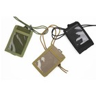Tactical Id Card Credit Organizer Hook Loop Patch Badge Holder With Neck Lanyard