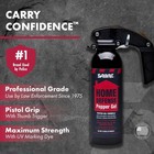 Sabre Home Defense Pepper Gel With Wall Mount Clip Maximum Strength 25ft Range