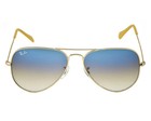 Ray-ban Sunglasses Rb3025 Aviator Gradient Gold Frame Light Blue Lenses 58mm