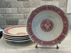 Syracuse Strawberry Hill Pink Restaurant Ware 9 25  Rim Soup Bowls  set Of 5 