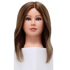 100  Human Hair Mannequin Head  17-19   Brown  Premium Quality For Styling   Pra