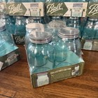 Ball Quart Mason Jars Regular Mouth Collector s Edition 32oz Blue 4 Pack Usa