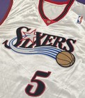 Team Issued game Used 2004-05 Philadelphia 76ers Brown  5 Reebok Jersey 50 4