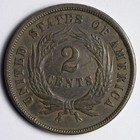 1864 Two Cent Piece Au Dies Rotated 180 E172 Wzhk