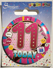 Small Birthday Party Badge  5 5cm 2 2   Age 11-16  Various Designs  Brand New
