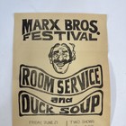 1968 Marx Bros Festival Duck Soup Room Service San Francisco Handbill 8 75x14