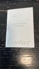 Authentic Cartier Certificat De Garantie Internationale   Guarantee Filled In