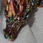 Colorful Iridescent Dragon Figurine Statue Collectible - Fantasy Theme  22 Inche