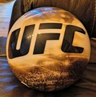 Rare Vtg Viz-a-ball Ufc 12 Lb Bowling Ball W Octagon   Crowd Drilled Gh91080