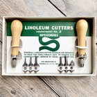 Vintage Speedball Linoleum Cutter Set   4  Brayer Made In Usa Hunt Mfg Co