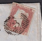 1841 Sg8 1d Red Brown Plate 84 Cover London Kent More To Pay  ae 