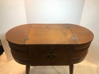 Vintage Wooden Sewing Cabinet Table Box 3 Compartment 24 5 