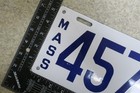 Massachusetts Porcelain License Plate 1914 Tag 14 Enamel  45784  aycf 