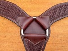 Basket Tooled Western Ranch Horse Breast Collar   Top Quality   Butter Soft