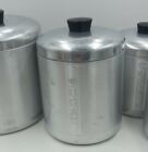 Vintage Kitchen 4  Aluminum Ware Usa Tea Coffee Sugar Flour Canister Set