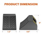 4pack  6 Inch Heavy Duty Black Wheel Chock For Trailer Rv Truck Plastic Ramp