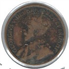 1918 Canadian Circulated Xf One Large Cent George V Coin 
