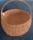 Large Vintage Hand Woven Splint Oak Buttocks Basket 