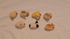 Vtg Steiff Wool Pom Pom Animal Lot Of 7  Duckling 1504 41 Rabbit Bunny Germany
