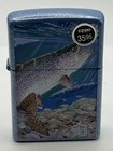 Vintage 2008 Guy Harvey Rainbow Trout Ocean Blue Finish Zippo Lighter New B2