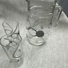 Vintage The Cellar Mid Century Modern Glass Pitcher   2 Highball Glasses Set Mcm