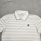 Wimbledon Polo Shirt Mens Xl White Striped The Championships Tennis Performance
