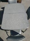 Vintage Mcm Gray Virtue Bros Ca Formica Chrome Dinette Dining Set   3 Chairs 