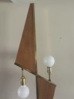 Rare Mcm Mid Century Modern Vintage Twin Sails 42    Table Lamp   tk