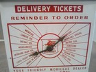 Vintage Mobil Oil Pegasus Delivery Tickets Metal Box Mering   Son Kansas