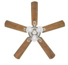 New   Hampton Bay Glendale Iii 52 In  Led Indoor Brushed Nickel Ceiling Fan