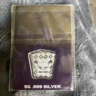 5 Gram  999 Fine Silver Colorized Art Bar Las Vegas Poker Casino Nvcoin Bullion