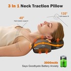 3-in-1 Neck Massager Pillow pillow Massage Neck Hump W  Heat Traction Vibration