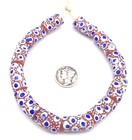Ghana Handmade Recycled Glass Pink Multi African Trade Beads-ghana