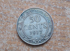 1917 Newfoundland 50 Cents Silver Vf