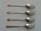  ir  Maker Set Of 4 18th Century Coin Silver Teaspoons Engraved  eb  On Handle