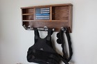 Wall Mounted Police Duty Gear Rack - Cop Caddy - Warrior Rack